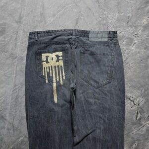 Baggy Black Wide Leg Rocawear Southpole DC Styl Y2K Skater Vintage Jeans 40x33